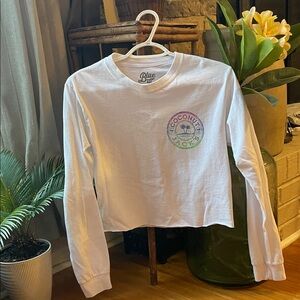 Coconut Jack’s White Long Sleeve Crop Top